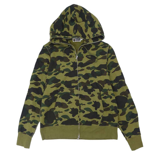 A BATHING APE アベイシングエイプ CAMO FULL ZIP HOODIE カモ フルジップ スウェット パーカー マルチカラー系 L【中古】
