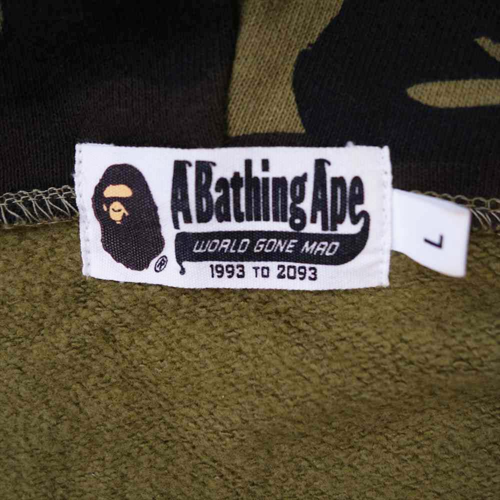 A BATHING APE アベイシングエイプ CAMO FULL ZIP HOODIE カモ フルジップ スウェット パーカー マルチカラー系 L【中古】