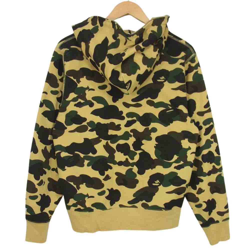 A BATHING APE アベイシングエイプ CAMO FULL ZIP HOODIE カモ ストレッチ フルジップ パーカー マルチカラー系 L【中古】