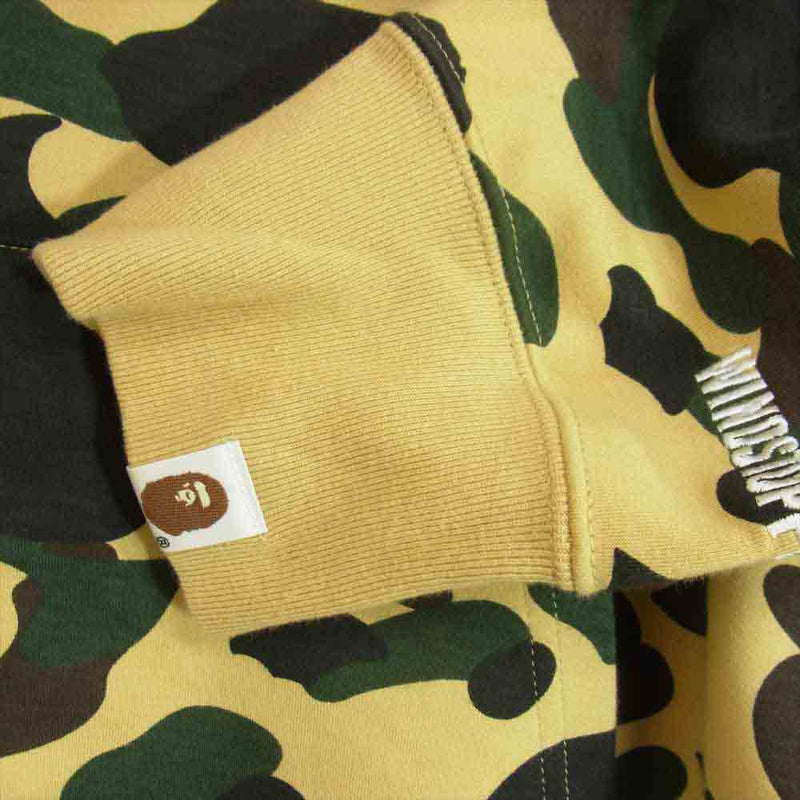 A BATHING APE アベイシングエイプ CAMO FULL ZIP HOODIE カモ ストレッチ フルジップ パーカー マルチカラー系 L【中古】