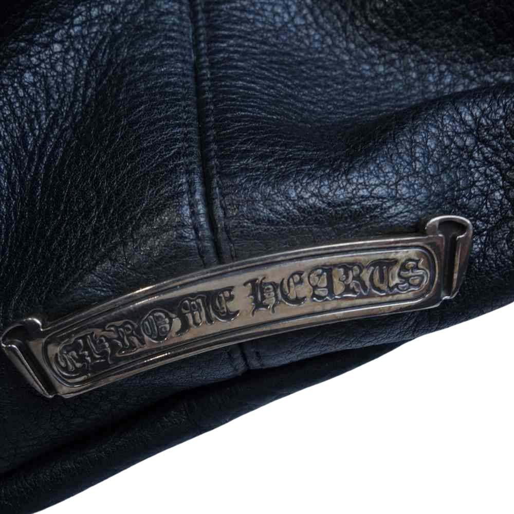 CHROME HEARTS クロムハーツ（原本無） SNAT PACK XL スナットパック エクストララージ レザー ウエスト バッグ ブラック系【中古】