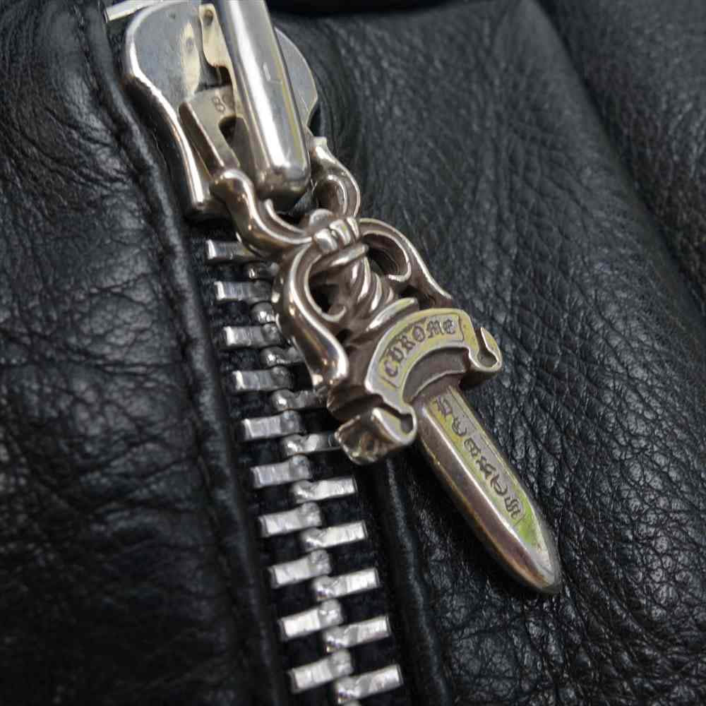 CHROME HEARTS クロムハーツ（原本無） SNAT PACK XL スナットパック エクストララージ レザー ウエスト バッグ ブラック系【中古】