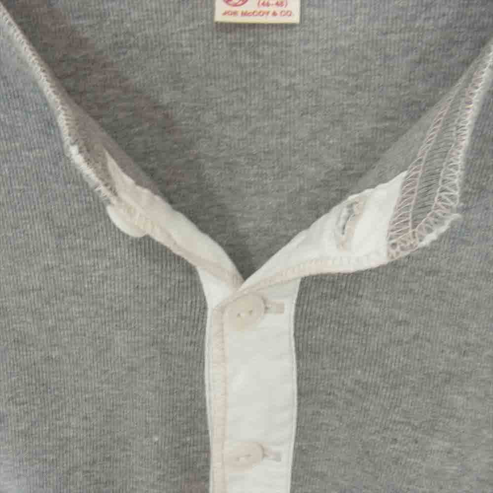 The REAL McCOY'S ザリアルマッコイズ JOE McCOY BALL PARK 3B HENRY ヘンリー 長袖 Tシャツ グレー系 46【中古】