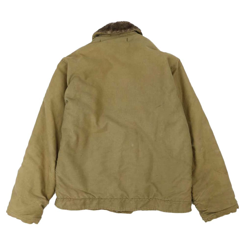 ヴィンテージ 40s 50s USN N-1 DECK JACKET デッキジャケット ミリタリー ベージュ系 38【中古】