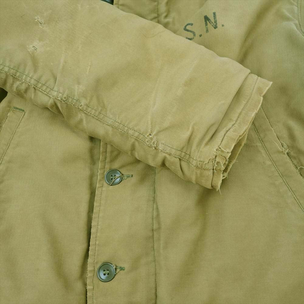 ヴィンテージ 40s 50s USN N-1 DECK JACKET デッキジャケット ミリタリー ベージュ系 38【中古】
