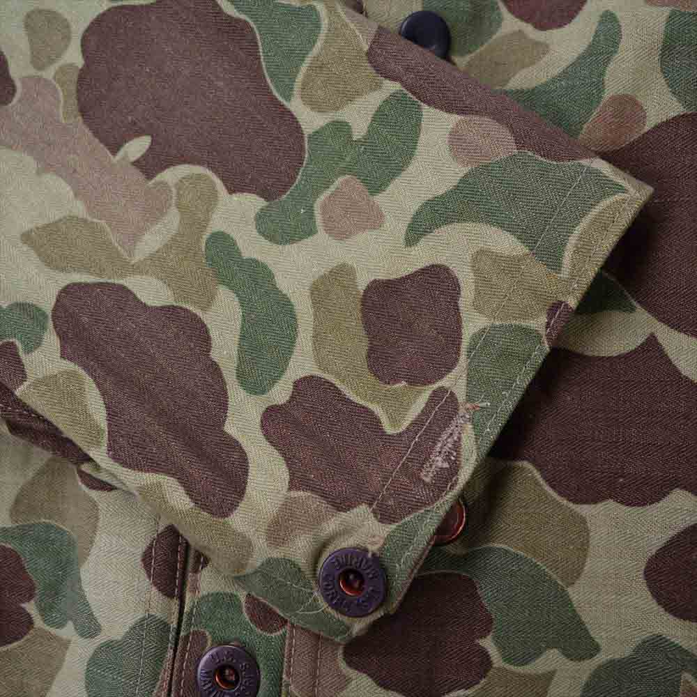 40s 50s USMC P-44 Frog Skin フロッグスキン ダックハンター カモ 迷彩 HBT マルチカラー系 38【中古】