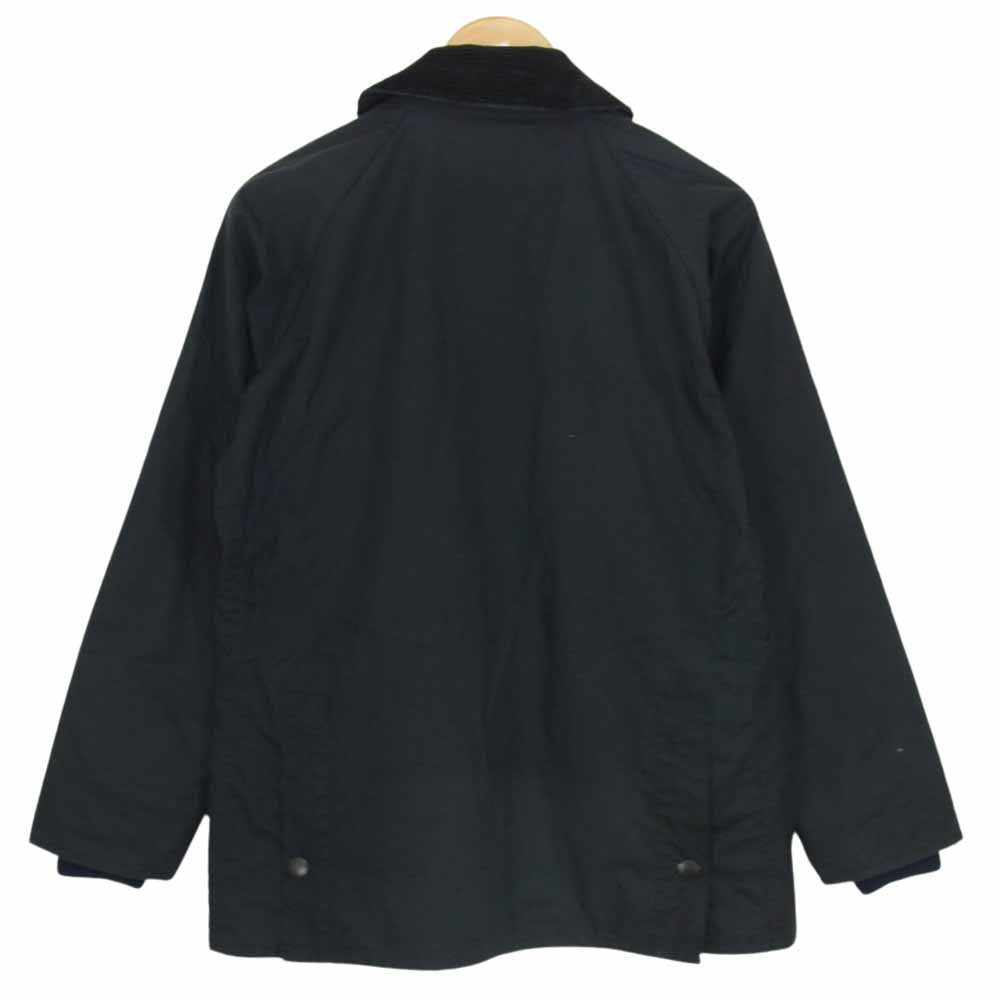 Barbour バブアー BEDALE JACKET 裏地チェック オイルド ビデイル ジャケット ネイビー系 38【中古】