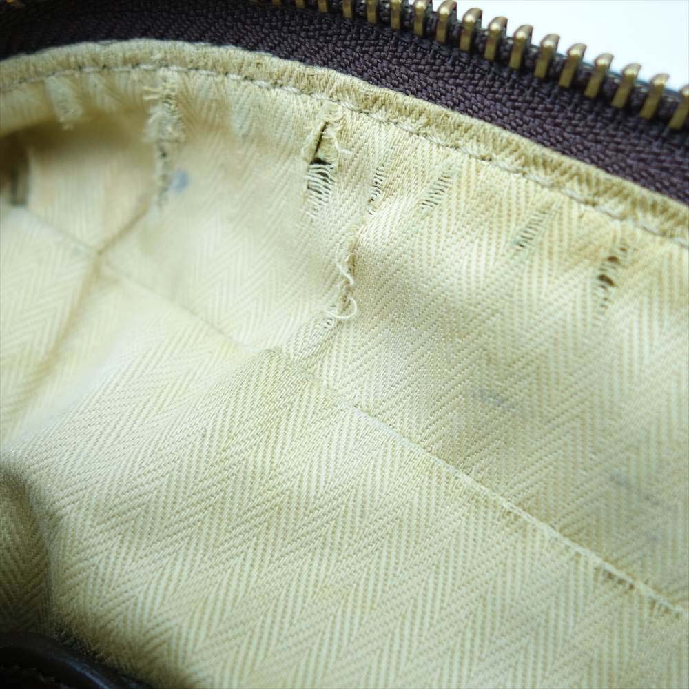 GANZO ガンゾ 7QS-H レザー ブリーフケース 2WAY ショルダー ビジネスバッグ ダークブラウン系【中古】