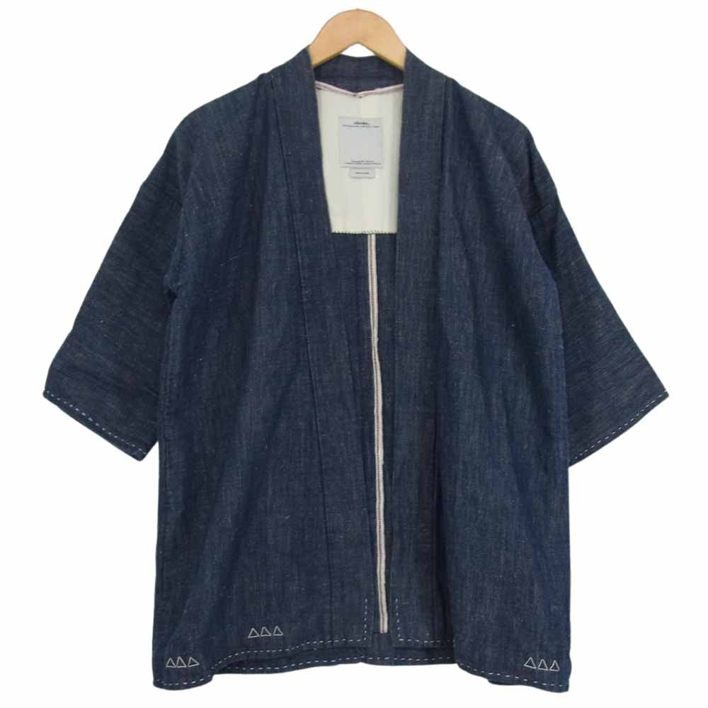 VISVIM ビズビム 112105013015 SANJURO KIMONO LUXSIC/LINEN INDIGO-2 F.I.L インディゴブルー系 2【中古】