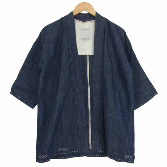 VISVIM ビズビム 112105013015 SANJURO KIMONO LUXSIC/LINEN INDIGO-2 F.I.L インディゴブルー系 2【中古】