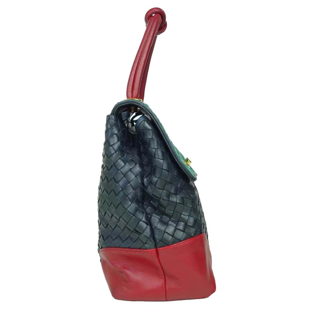 BALLY バリー イントレチャート レザー ハンドバッグ マルチカラー系【中古】