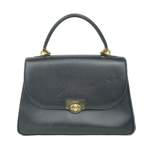 BALLY バリー レザー ハンドバッグ ブラック系【中古】