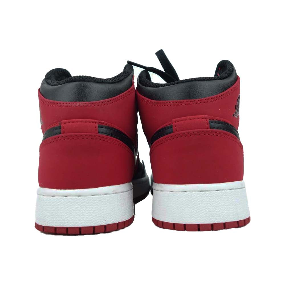NIKE AIR JORDAN ナイキ ジョーダン 554725 610 1 MID GS エアジョーダン1 レトロ スニーカー レディース  レッド系 ブラック系 23.5cm【美品】【中古】
