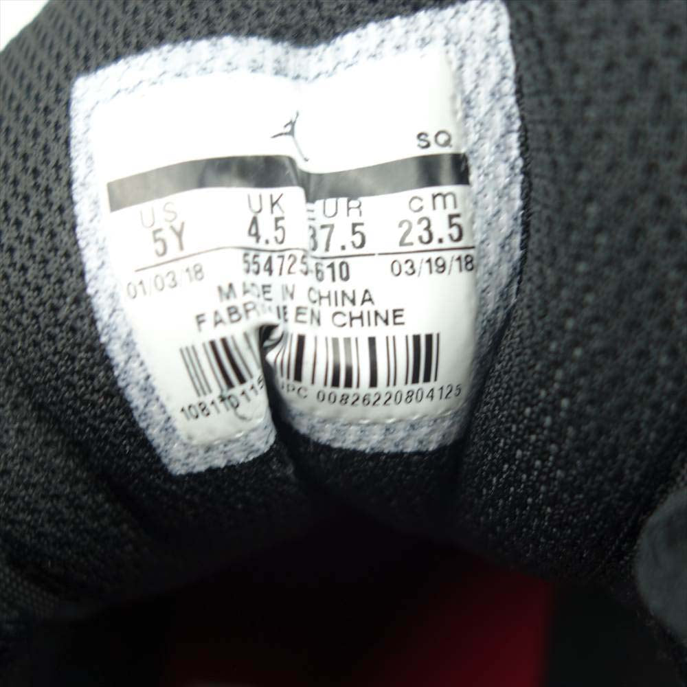NIKE AIR JORDAN ナイキ ジョーダン 554725 610 1 MID GS エアジョーダン1 レトロ スニーカー レディース  レッド系 ブラック系 23.5cm【美品】【中古】