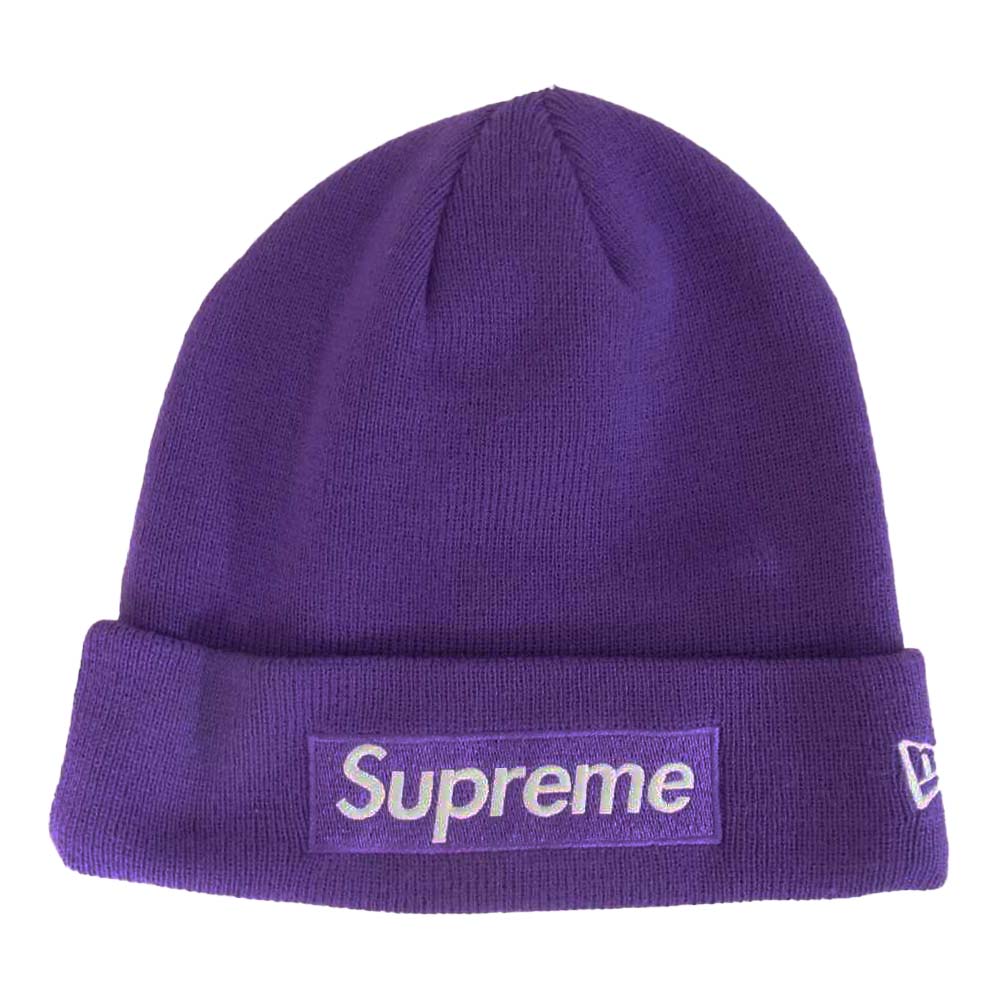 Supreme シュプリーム 16AW NEWERA BOX LOGO BEANIE ニューエラ ボックス ロゴ ビーニー パープル系【美品】【中古】