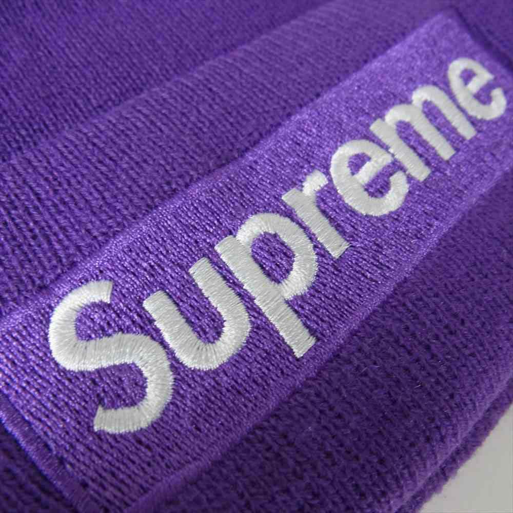 Supreme シュプリーム 16AW NEWERA BOX LOGO BEANIE ニューエラ ボックス ロゴ ビーニー パープル系【美品】【中古】