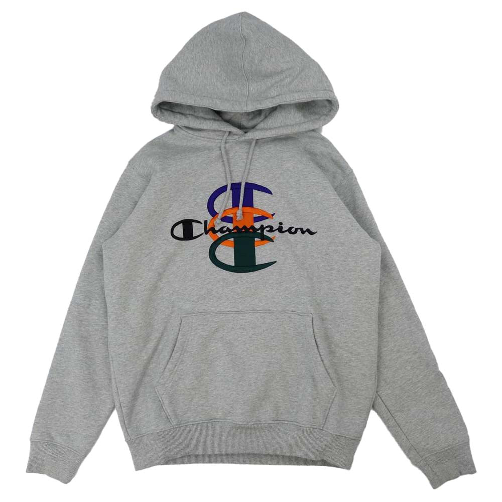 Supreme シュプリーム 17AW Stacked C Hooded Sweatshirt スウェット 裏起毛 プルオーバー パーカー  グレー系 S【中古】