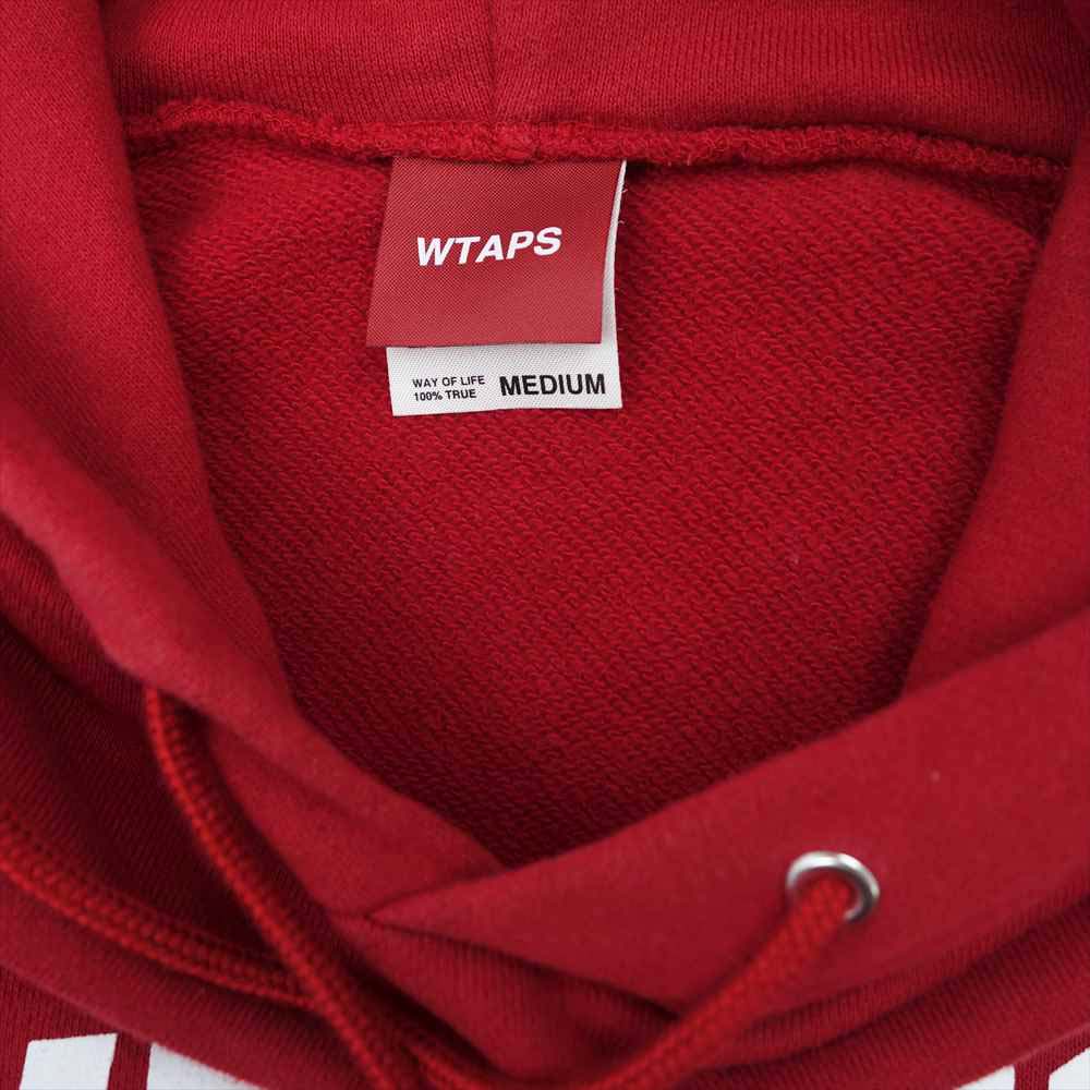 WTAPS ダブルタップス SQD HOODIE ロゴ スウェット パーカー レッド系【美品】【中古】