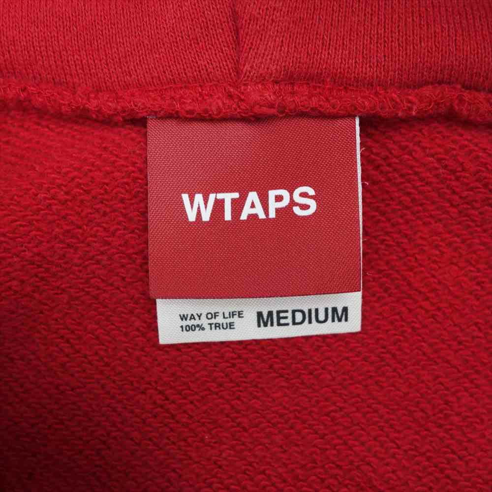 WTAPS ダブルタップス SQD HOODIE ロゴ スウェット パーカー レッド系【美品】【中古】