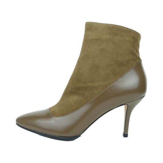 ペリーコ ヒール ショート ブーツ ダークブラウン系 36【新古品】【未使用】【中古】