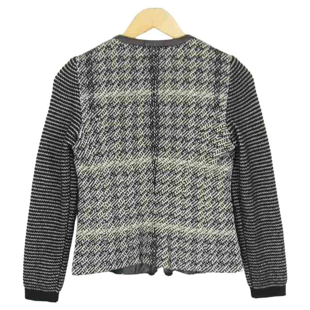 MAX MARA マックスマーラ WEEKEND ウィークエンド 袖切替 ノーカラー ツイード ジャケット マルチカラー系 155/80A【美品】【中古】