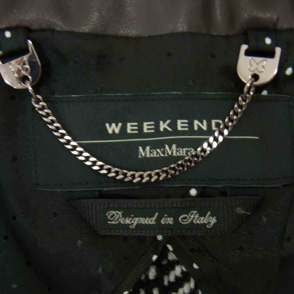 MAX MARA マックスマーラ WEEKEND ウィークエンド 袖切替 ノーカラー ツイード ジャケット マルチカラー系 155/80A【美品】【中古】
