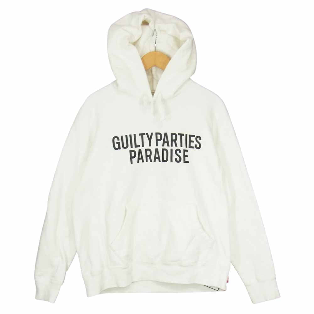 WACKO MARIA ワコマリア GUILTY PARTIES PARADISE プリント プルオーパー フーディー ホワイト系 L【中古】