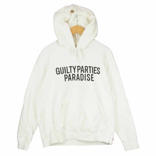 WACKO MARIA ワコマリア GUILTY PARTIES PARADISE プリント プルオーパー フーディー ホワイト系 L【中古】