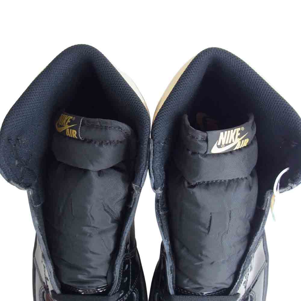 NIKE ナイキ 555088-032 Air Jordan 1 Retro High Black Metallic Gold  ブラック系 29cm【極上美品】【中古】