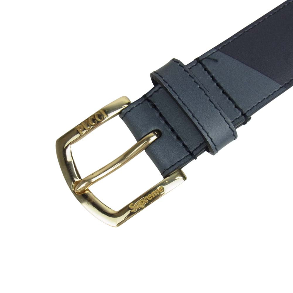 Supreme シュプリーム 21SS × EMILIO PUCCI Belt Black エミリオ プッチ ベルト ブラック系 グレー系【極上美品】【中古】