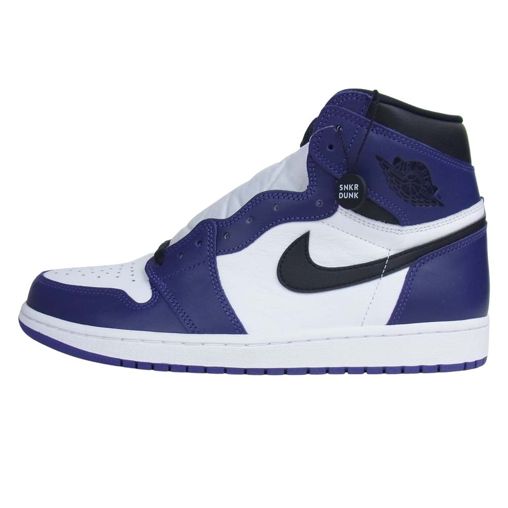 NIKE ナイキ 555088-500 Air Jordan 1 Retro High Court Purple エアジョーダン 1 レトロ コート パープル ホワイト系 パープル系 29.5cm【極上美品】【中古】