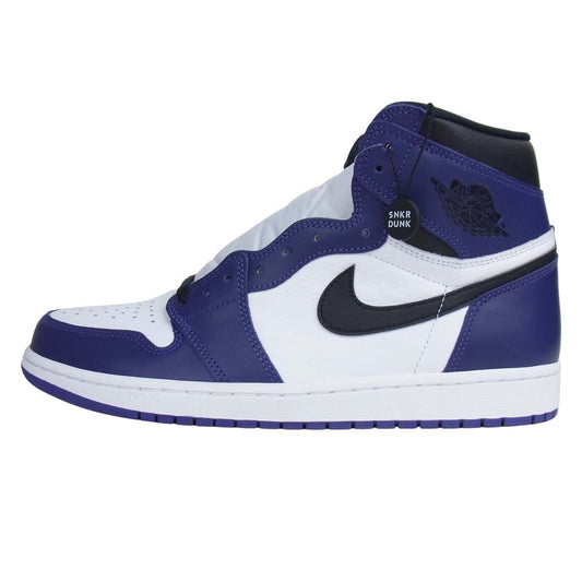 NIKE ナイキ 555088-500 Air Jordan 1 Retro High Court Purple エアジョーダン 1 レトロ コート パープル ホワイト系 パープル系 29.5cm【極上美品】【中古】