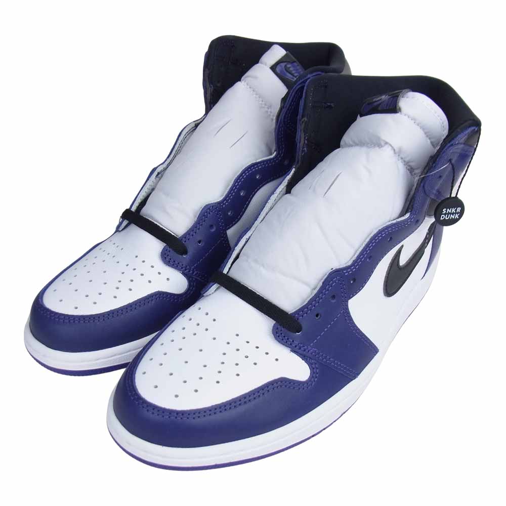 NIKE ナイキ 555088-500 Air Jordan 1 Retro High Court Purple エアジョーダン 1 レトロ コート パープル ホワイト系 パープル系 29.5cm【極上美品】【中古】
