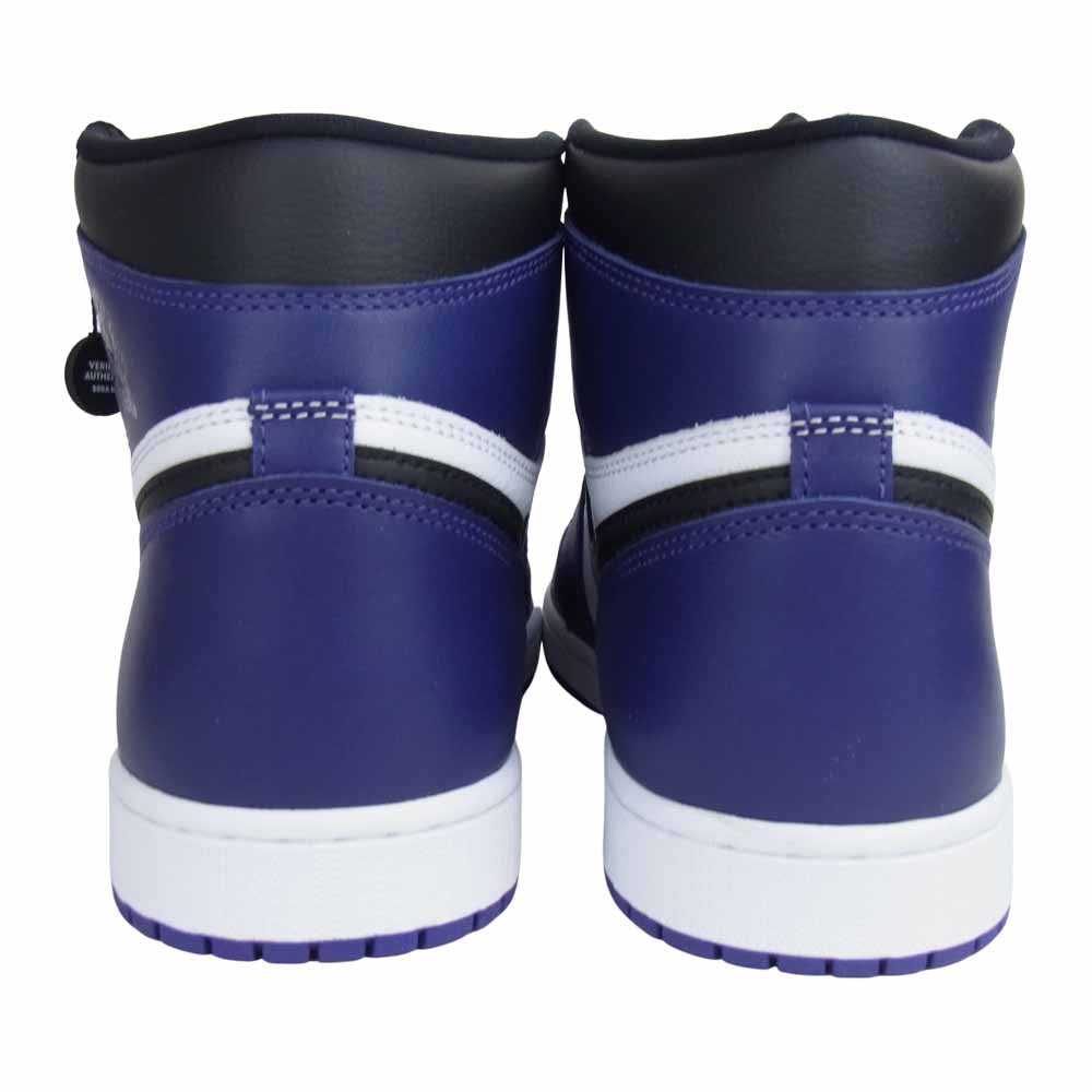 NIKE ナイキ 555088-500 Air Jordan 1 Retro High Court Purple エアジョーダン 1 レトロ コート パープル ホワイト系 パープル系 29.5cm【極上美品】【中古】