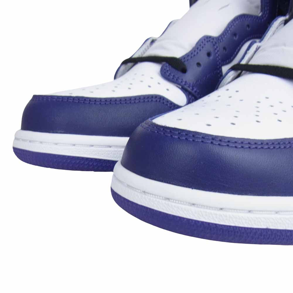 NIKE ナイキ 555088-500 Air Jordan 1 Retro High Court Purple エアジョーダン 1 レトロ コート パープル ホワイト系 パープル系 29.5cm【極上美品】【中古】