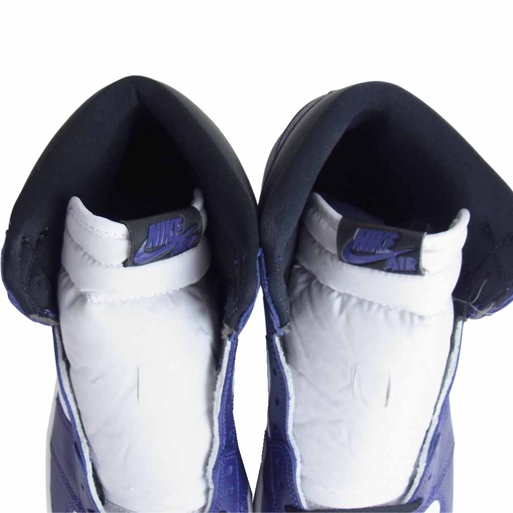 NIKE ナイキ 555088-500 Air Jordan 1 Retro High Court Purple エアジョーダン 1 レトロ コート パープル ホワイト系 パープル系 29.5cm【極上美品】【中古】