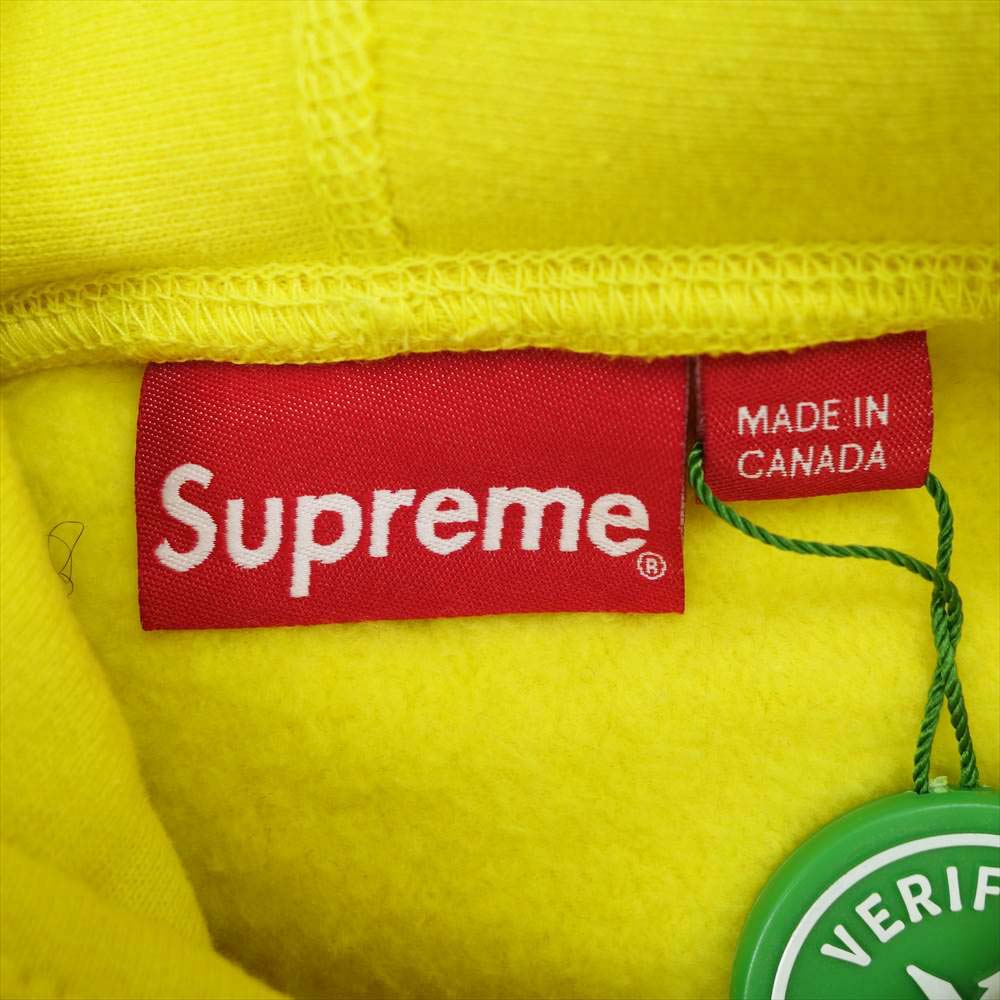 Supreme シュプリーム 20AW Cross Box Logo Hooded Sweatshirt Lemon クロス ボックス ロゴ フーディー スウェット イエロー系 M【中古】