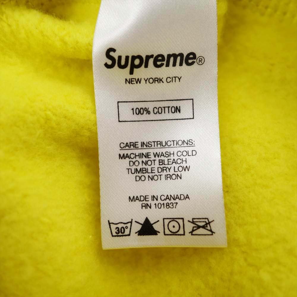Supreme シュプリーム 20AW Cross Box Logo Hooded Sweatshirt Lemon クロス ボックス ロゴ フーディー スウェット イエロー系 M【中古】