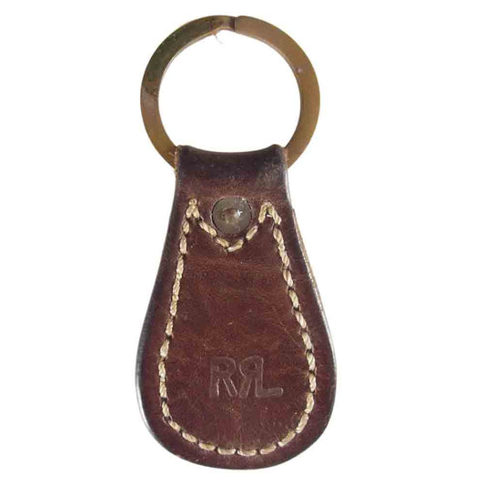 RRL ダブルアールエル レザー キーリング キーホルダー ブラウン系【中古】