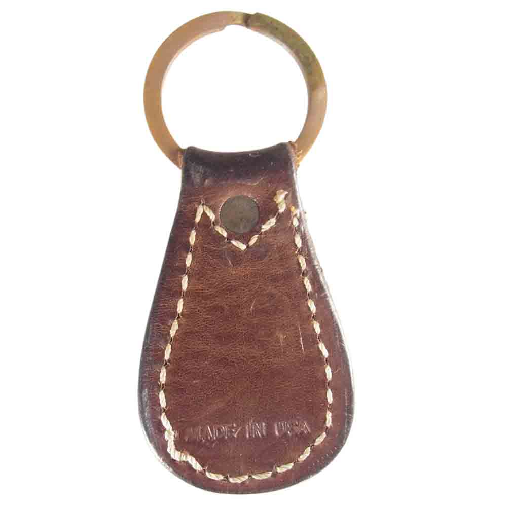 RRL ダブルアールエル レザー キーリング キーホルダー ブラウン系【中古】