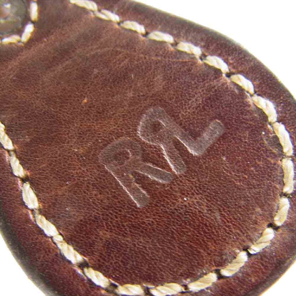 RRL ダブルアールエル レザー キーリング キーホルダー ブラウン系【中古】