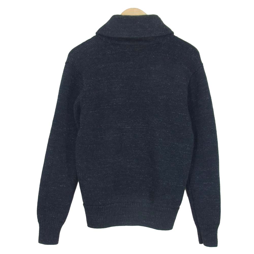RRL ダブルアールエル 国内正規品 USA製 ショールカラー コットン セーター ダークネイビー系 XS【美品】【中古】