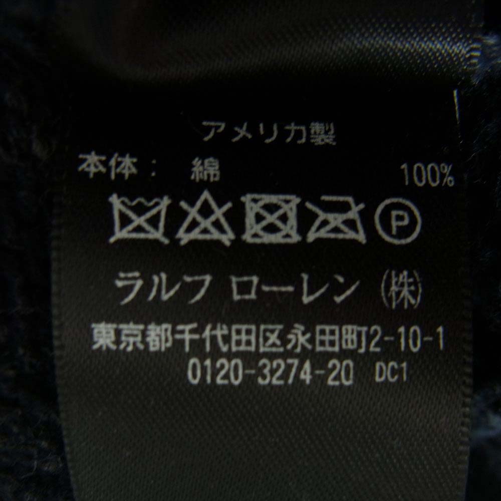 RRL ダブルアールエル 国内正規品 USA製 ショールカラー コットン セーター ダークネイビー系 XS【美品】【中古】