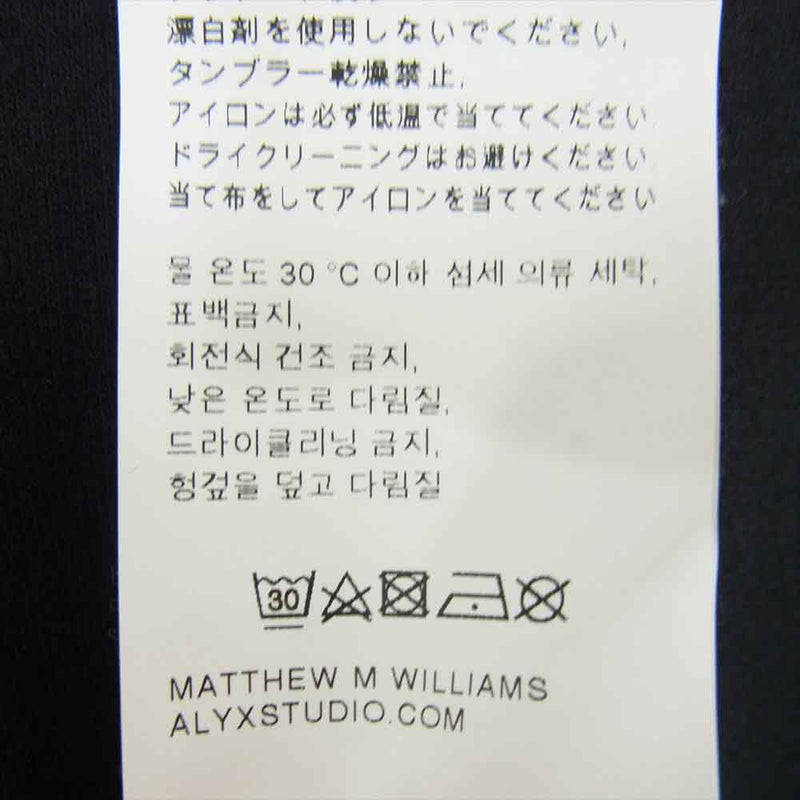 アリクス 1017-ALYX-9SM バックプリント ロゴ 半袖Tシャツ ブラック系