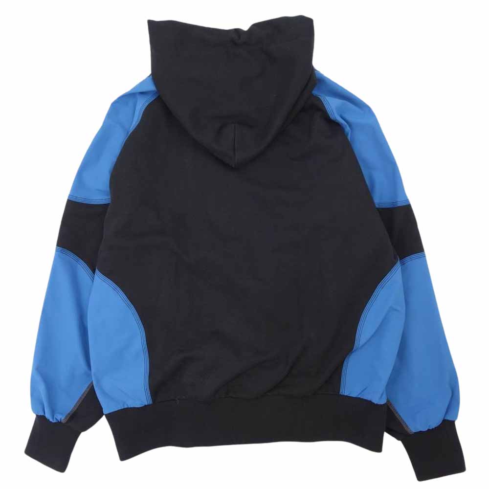 フェンチェンワン FF10HOO402 Black and Blue French Terry Hoodie ロゴ刺? 切替 プルオーバー パーカー ブラック系 XS【中古】