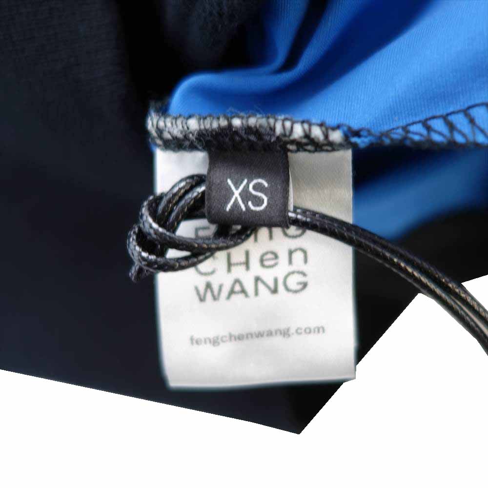 フェンチェンワン FF10HOO402 Black and Blue French Terry Hoodie ロゴ刺? 切替 プルオーバー パーカー ブラック系 XS【中古】