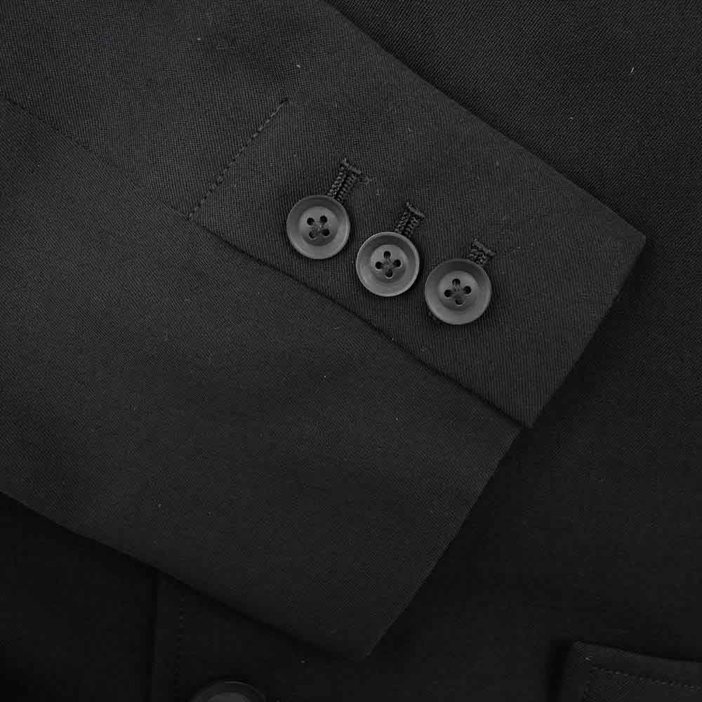 Yohji Yamamoto ヨウジヤマモト POUR HOMME プールオム 20SS HN-J37-100 ウールギャバジン ビッグフラップ テーラードジャケット ブラック系 2【中古】