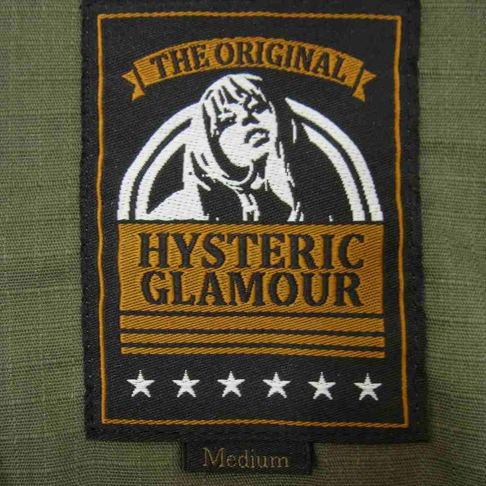 HYSTERIC GLAMOUR ヒステリックグラマー 02201AH07 SIX STARS刺繍 サファリジャケット モスグリーン系 M【美品】【中古】