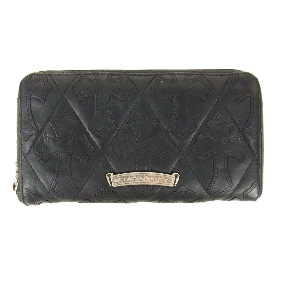 CHROME HEARTS クロムハーツ（原本無） REC F ZIP セメタリー キルテッド レザー ブラック系【中古】