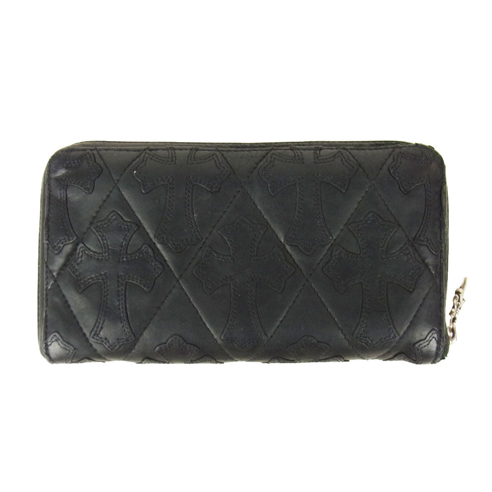 CHROME HEARTS クロムハーツ（原本無） REC F ZIP セメタリー キルテッド レザー ブラック系【中古】